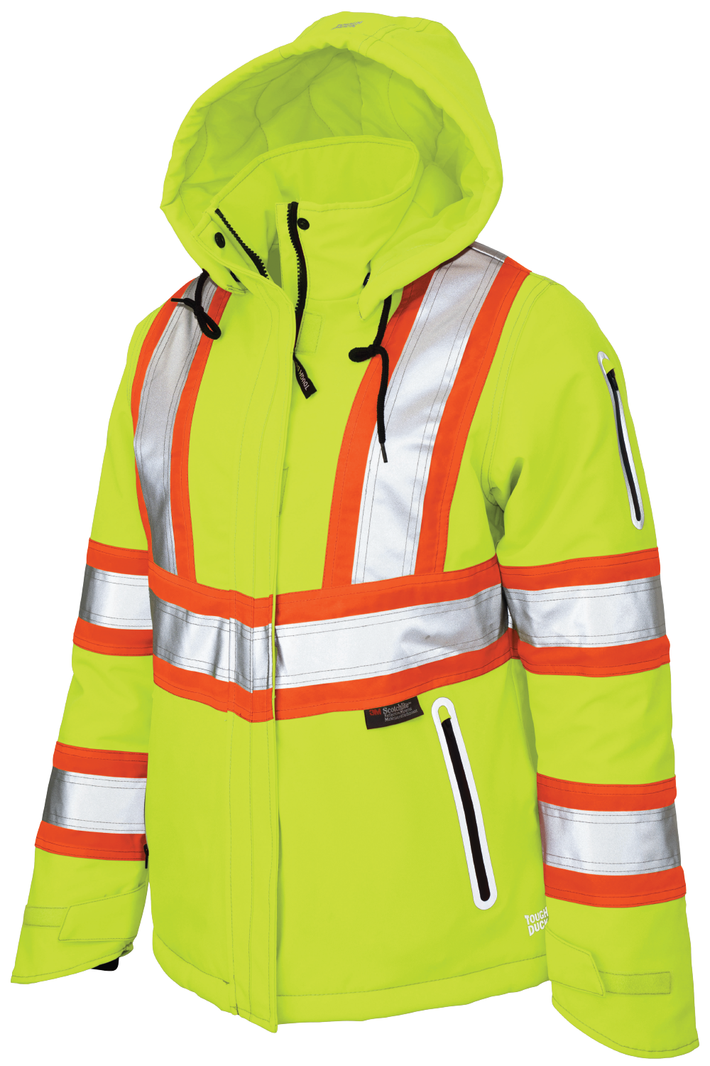 Women’s Insulated Flex Safety Jacket by Tough Duck - Style SJ41 Rayon Fabric Velvet Fabric Corduroy Fabric