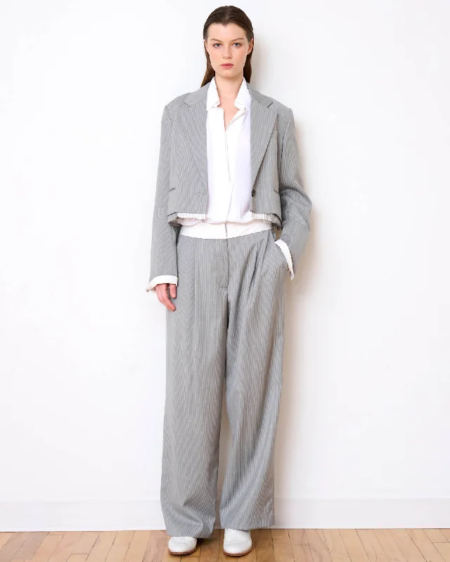 LIGHT GREY PINSTRIPE