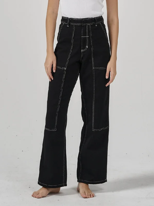 Miter Pant - Black Classic Flared Pants