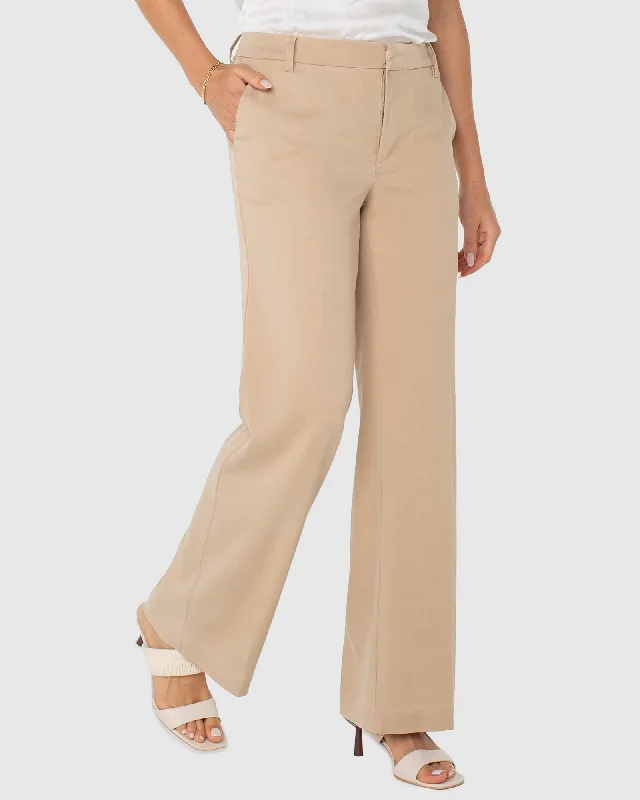 Kelsey Wide Leg Tencel Trouser Trousers Cargo Utility