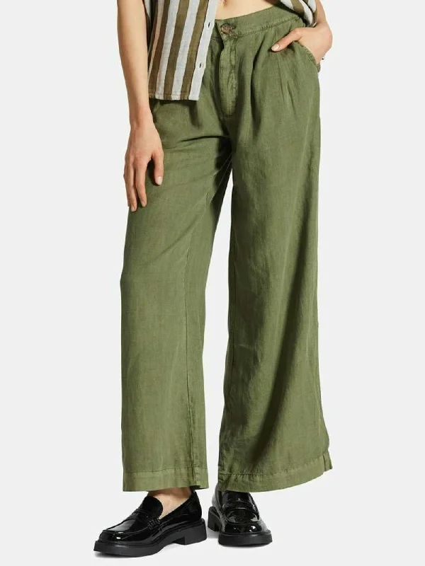 Vintage Linen Blend Wide Pants Formal Wide-Leg Pants