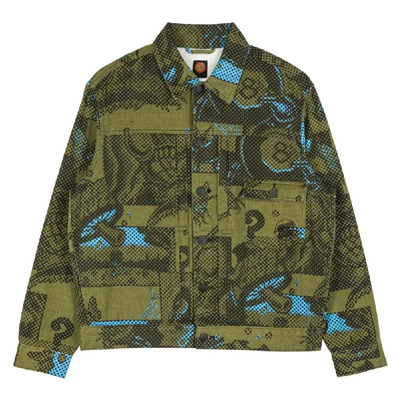 Santa Cruz Jacket SCS - Winkowski Comic Camo Mesh Jacket Canvas Jacket Denim Jacket