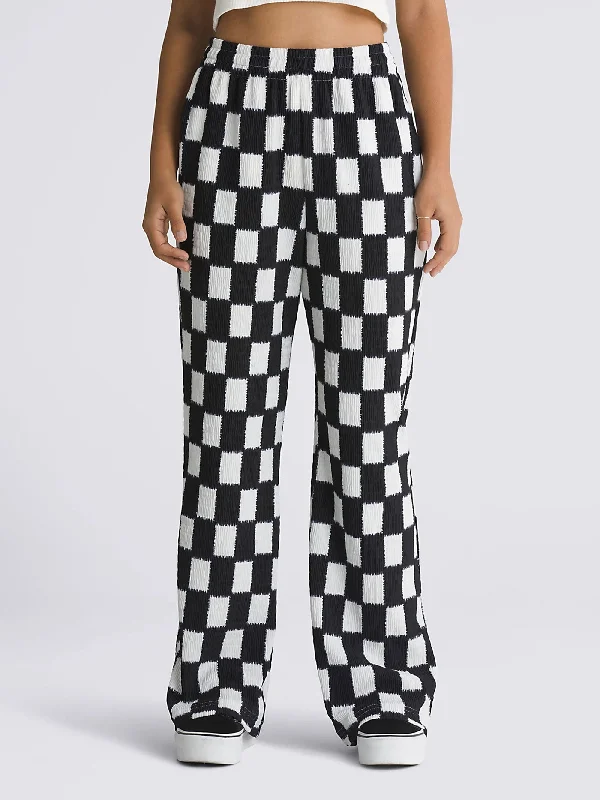 Benton Checker Easy Pants Comfortable Pleated Pants