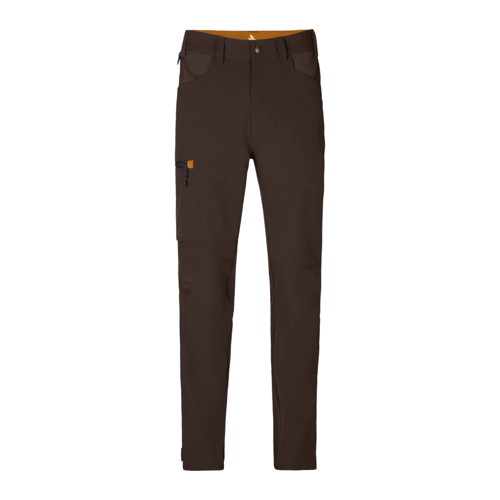 Seeland Ladies Dog Active Trousers - Dark Brown Trousers Plaid Checkered