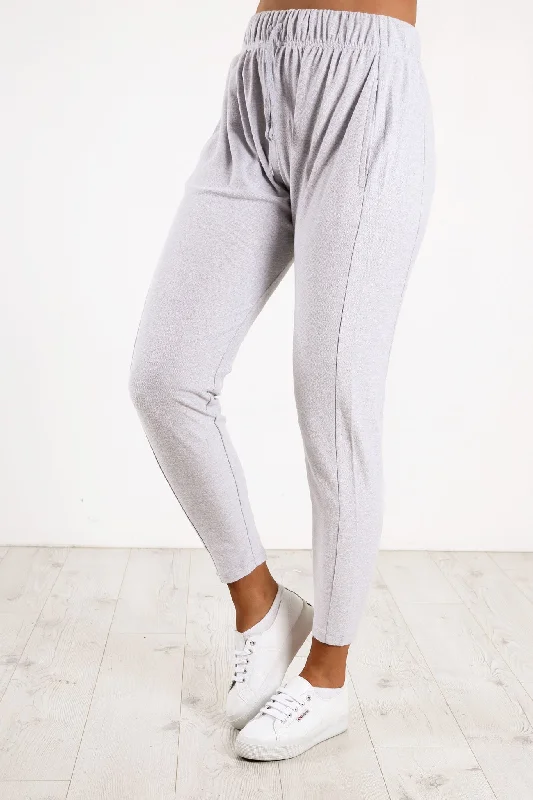 Flow Pant Grey Marle Stylish Elastic Waist Pants