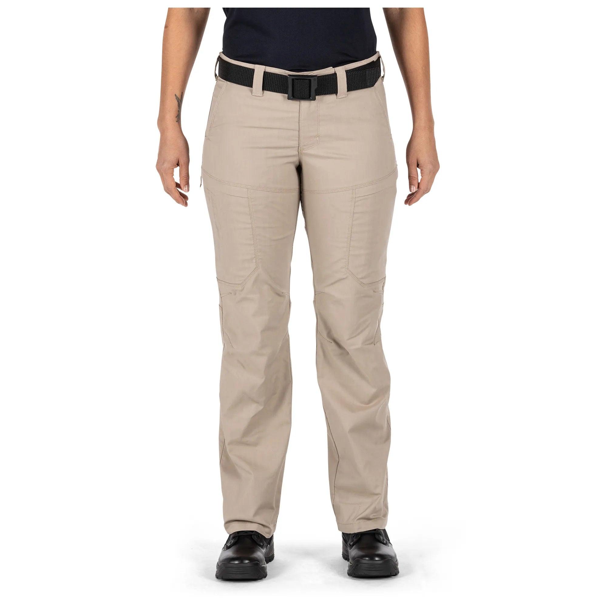 5.11 Tactical Women's Apex Pants - Khaki Trendy Wide-Legged Trousers