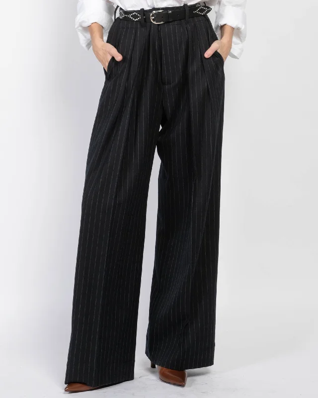 Pinstripe Trousers Trousers Culottes Wide Leg