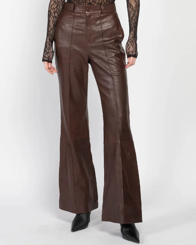 Leather Flare Pants Comfortable Jogging Pants