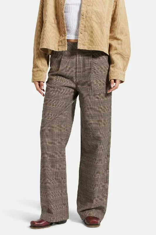 Ludlow Trouser Pant - Brown/Cream Houndstooth Trousers Custom Made