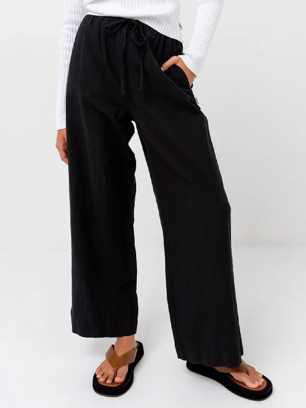 Classic Drawstring Pants Elegant Palazzo Trousers