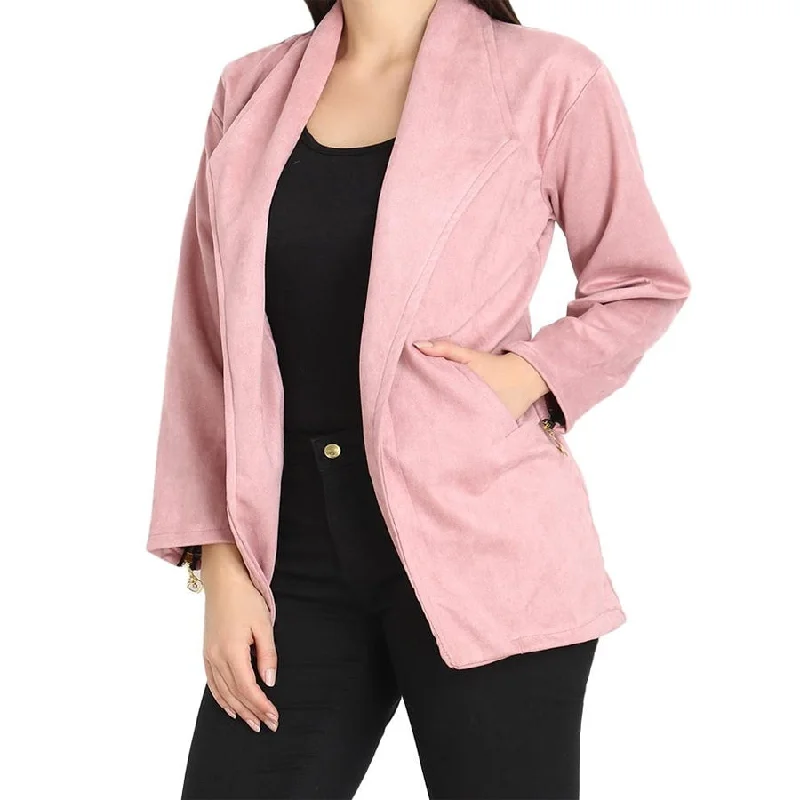 Women's Suede Solid Jacket Corduroy Jacket Velvet Jacket Brocade Jacket