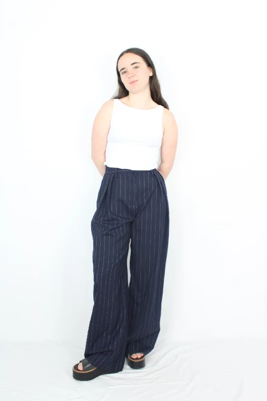 Country Road - Pinstriped Trousers Trousers Handmade Artisanal