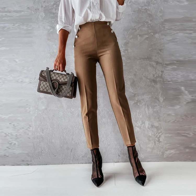 Women Tailored Trousers Casual Fashion Foot Pants Trousers practical easy-care