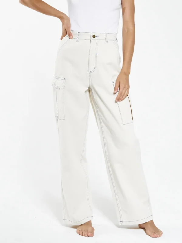 Union Baggy Pant - Tofu / Cobalt Soft Stretch Leggings