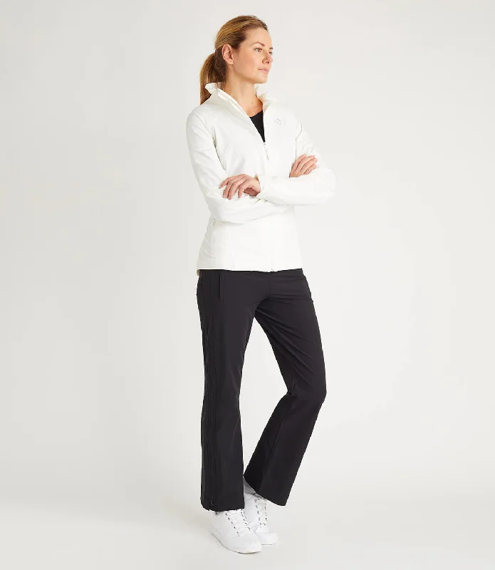 Clarice Track Jacket - White Stand-Up Collar Roll-Neck Collar Turtle Neck