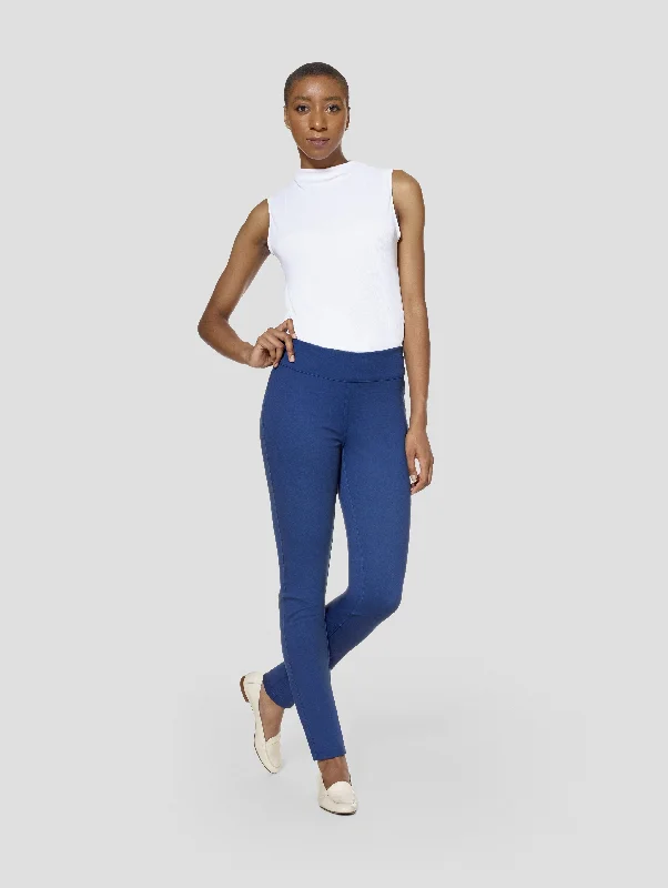 Tall Women's Blue/Black Reversible Slim Pant Classic Stretch Pants