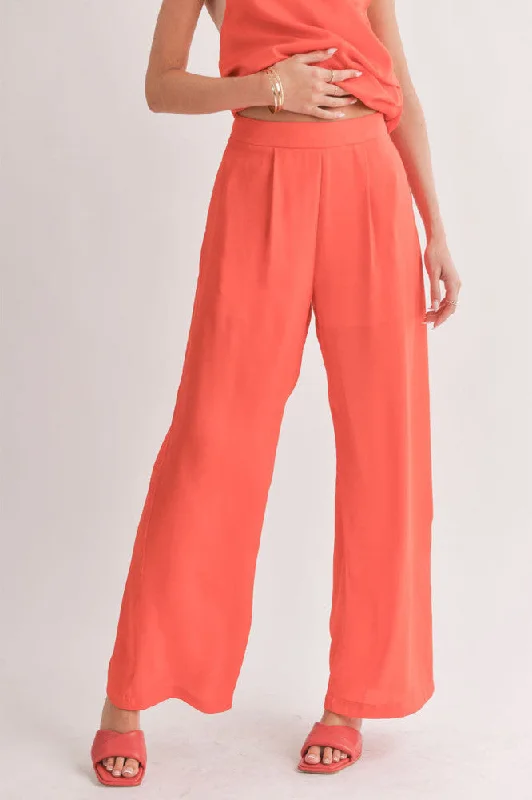 Sage The Label Dream Skies Pleated Wide Leg Trousers Trousers Chinos Classic