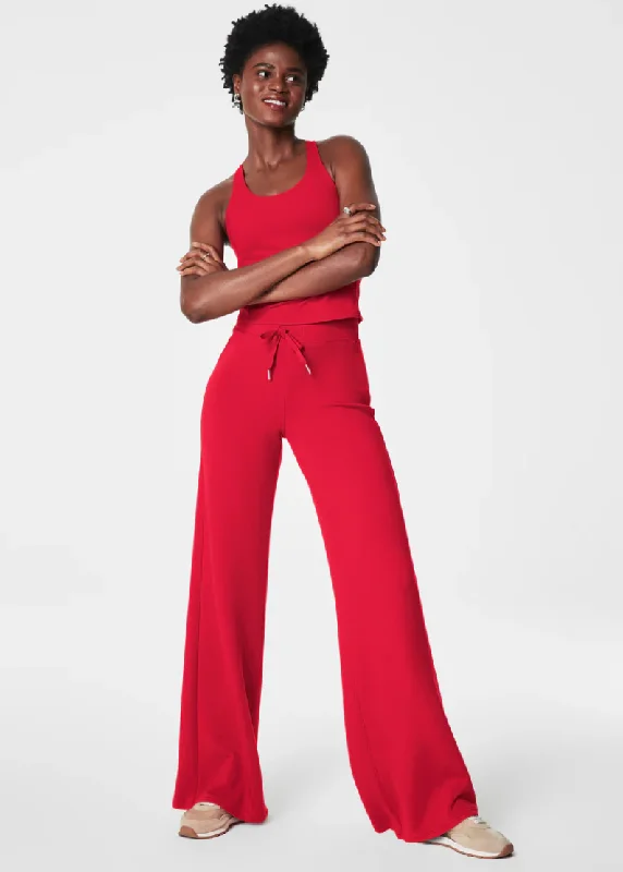 Spanx Airessential Wide Leg Pant Red Chic Slim Fit Pants