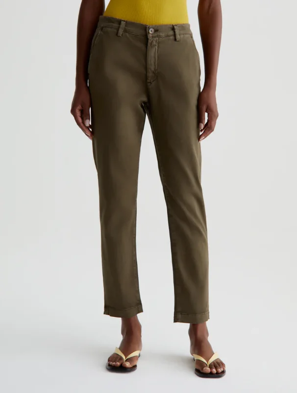 CADEN TAILORED TROUSER IN SULFUR SHADY MOSS Trousers chic fashionable