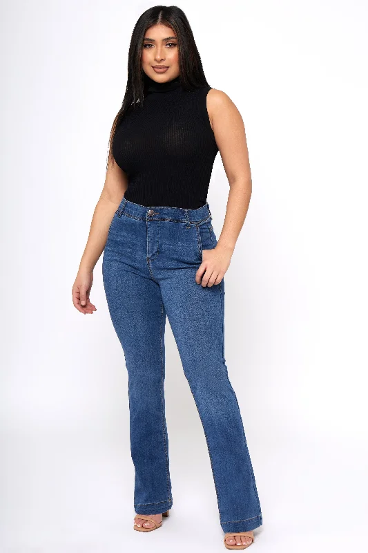 Oh So 90's - Flare Trousers Trousers stylish elegant