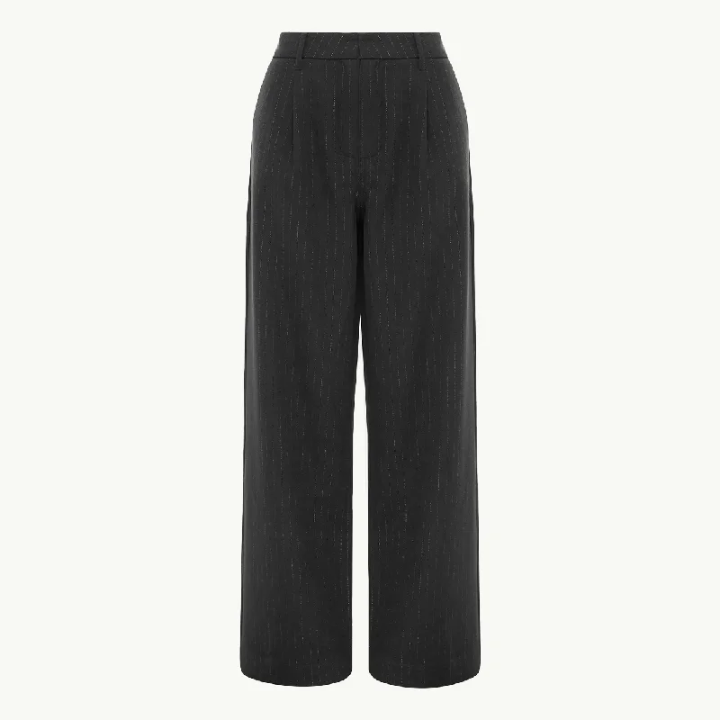 Rebel Trouser - Pinstripe Black Trousers cozy comfortable