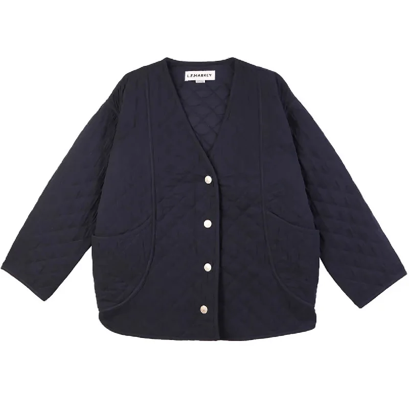 Harlow Jacket in Navy by L.F.Markey Nylon Jacket Polyester Jacket Spandex Jacket