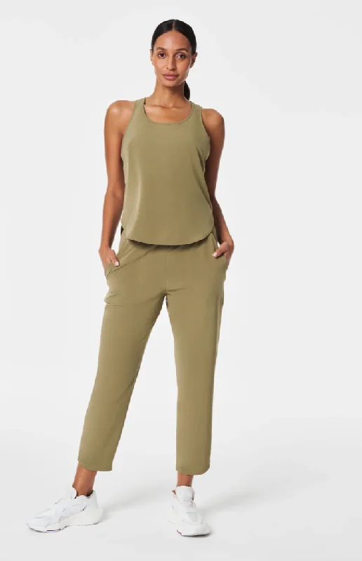 Spanx Casual Fridays Tapered Pant Olive Comfy High-Waist Jeans