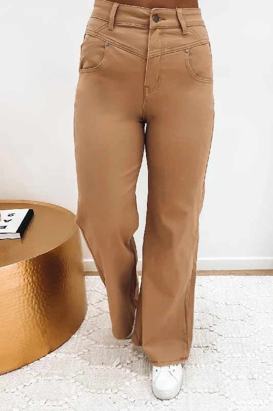 Brock Pant Sand Classic Bootcut Trousers