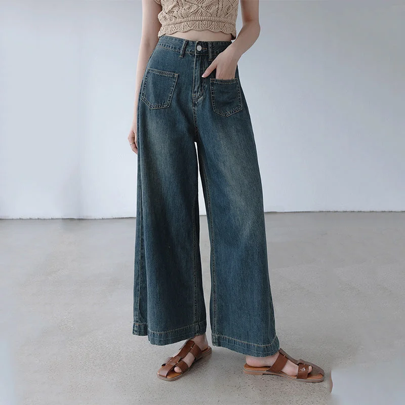 Straight Wide-leg Loose Trousers Trousers stylish elegant