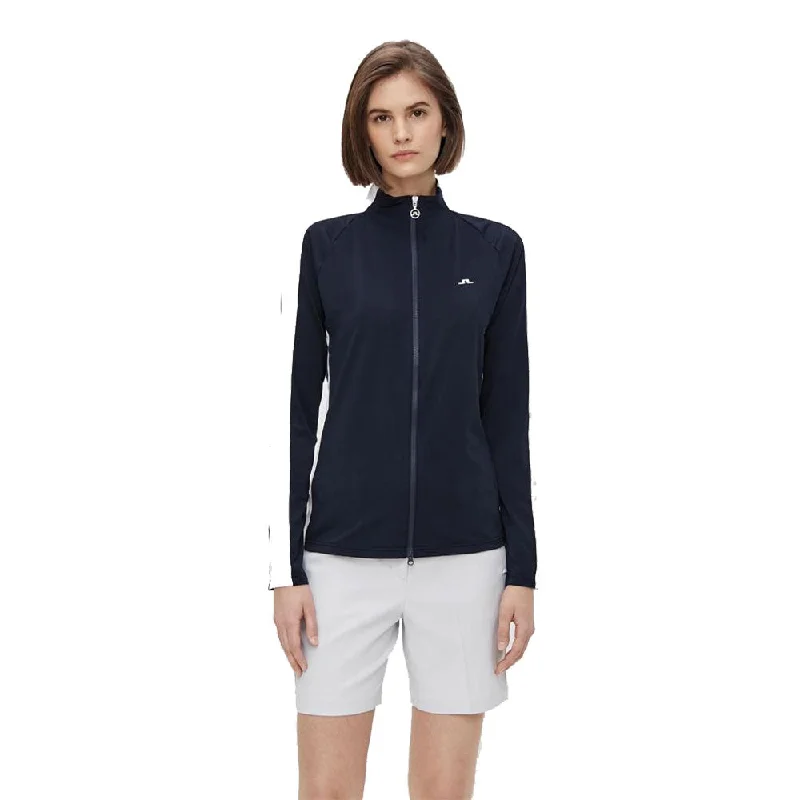 J. Lindeberg Marie Mid Layer Womens FZ Golf Jacket Zip Front Button Front Snap Front