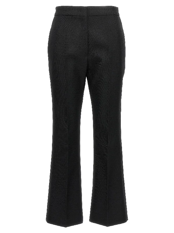 Pleated Wool Trousers Trousers Satin Smooth