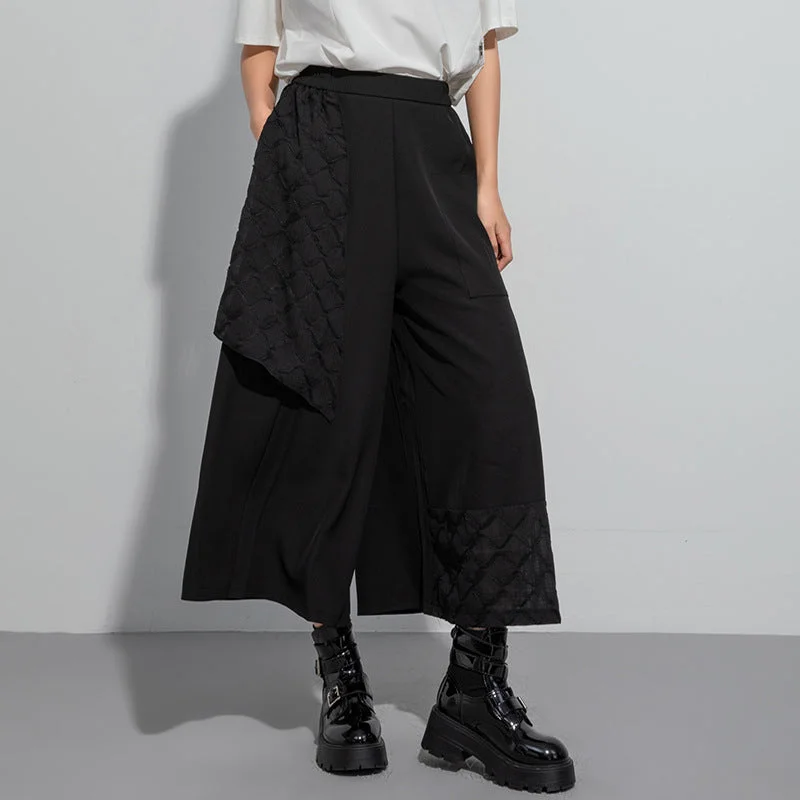 Paneled Wide-leg Cropped Trousers Trousers Sale Discount