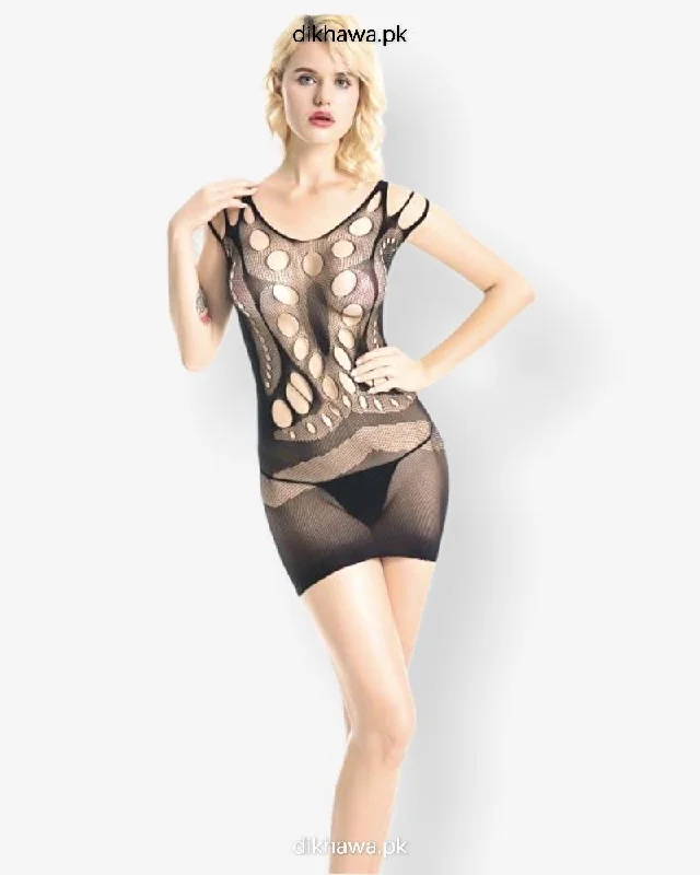 Hkmeair Sexy Net Bodystocking No 8017 Fashionable V-Neck Bodysuit