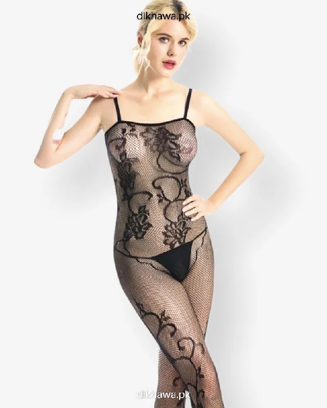 Hkmeair Sexy Net Bodystocking No 8059 Stylish High-Waisted Bodysuit