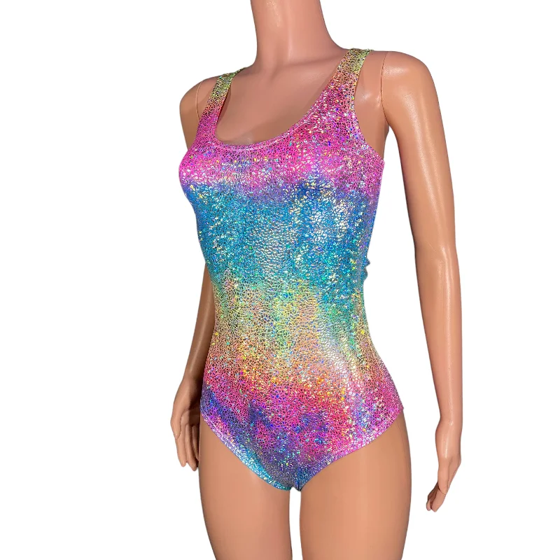 Rainbow Avatar Holographic Bodysuit Comfortable Full-Sleeve Bodysuit