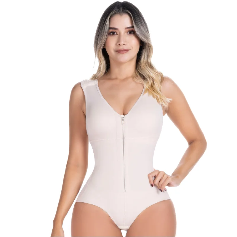 SONRYSE 055 Panty Bodysuit Shapewear with Built-in Bra Postpartum Comfortable Stretch-Fit Bodysuit