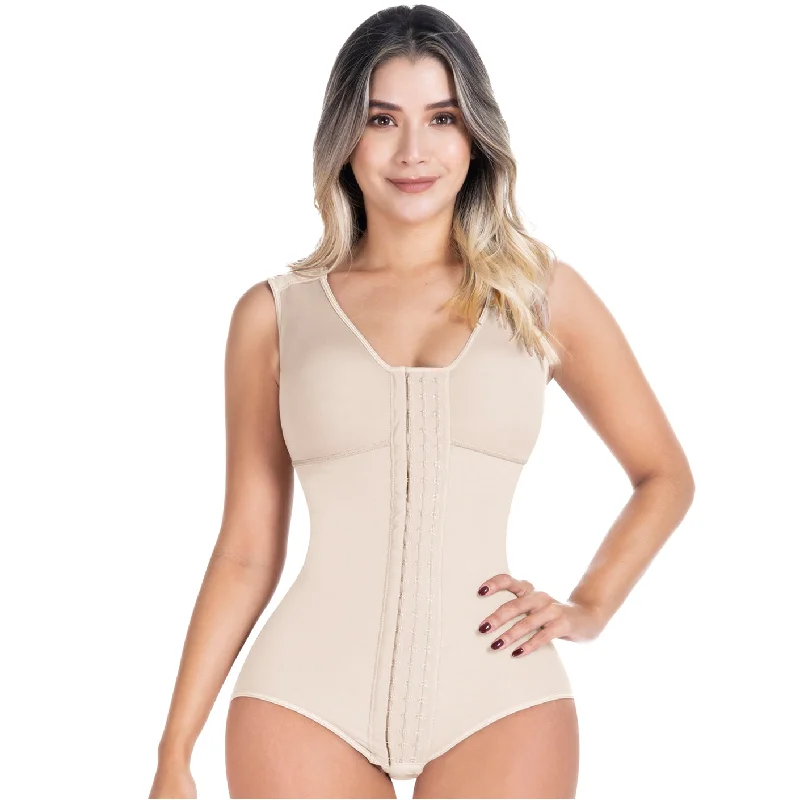 SONRYSE 056 Postpartum and Daily Use Panty Bodysuit Shapewear Elegant Bodysuit with Lace Trim