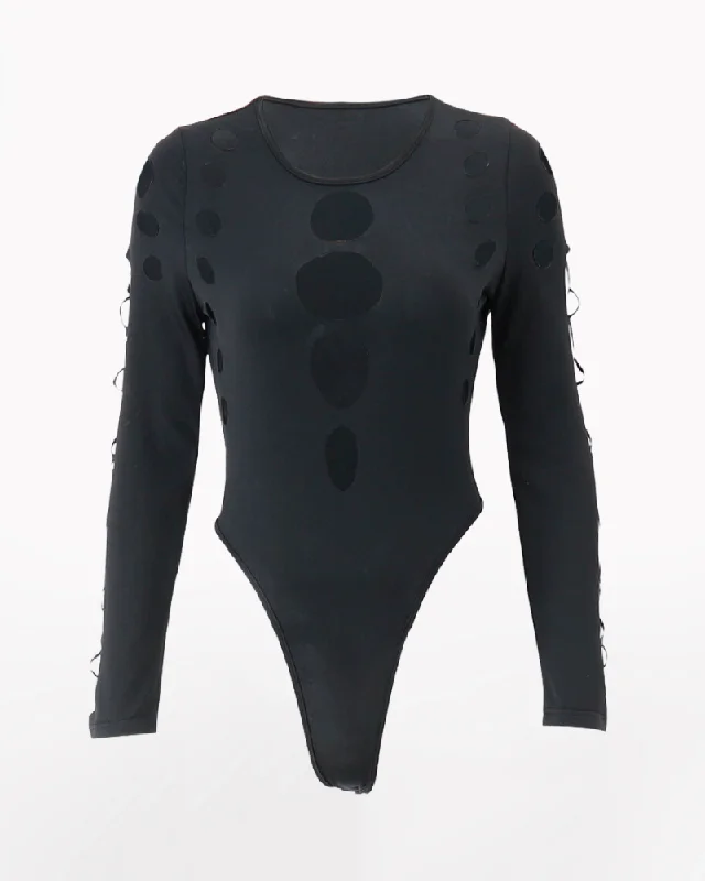 Techwear Cut-out Long Sleeve Bodysuit Stylish Underwear Bodysuit