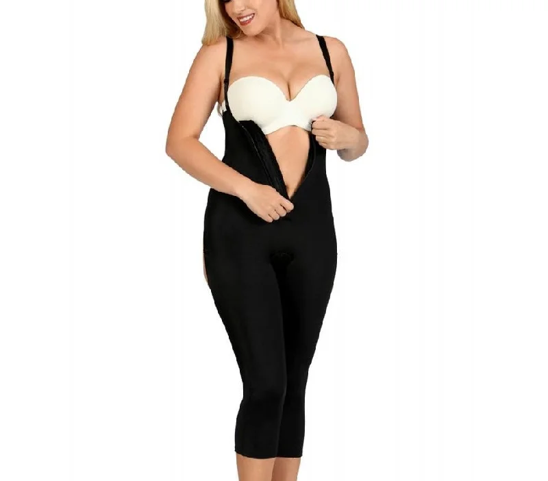 Underbust Open Buttocks Pant Bodysuit Trendy Bodysuit with Sleeves