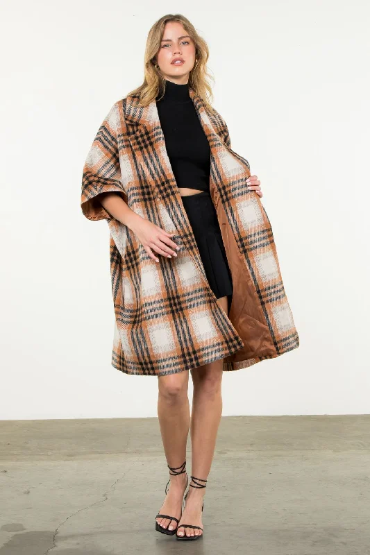 Plaid Coat Chic Oversized Blazer