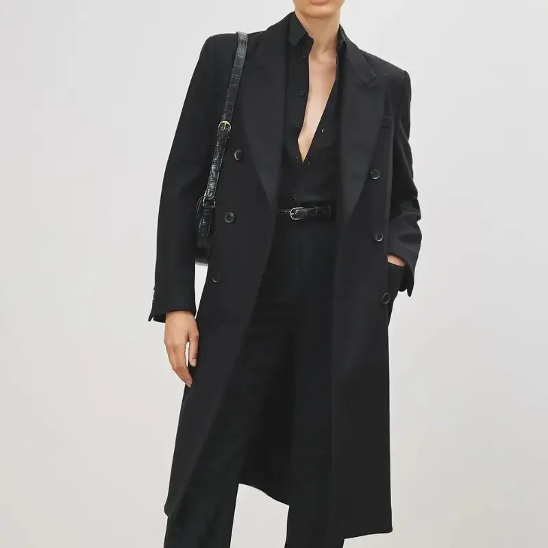 Nili Lotan - Alain Tailored Coat in Black Fur-Lined Aviator Coat