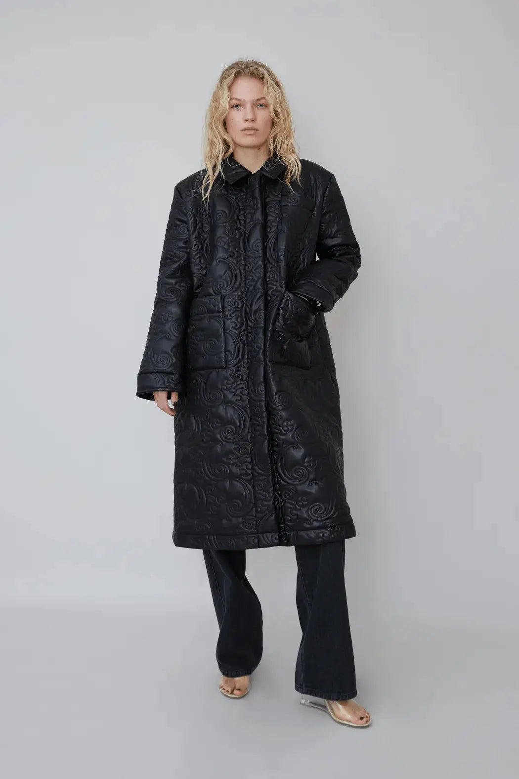 Beatrice Coat Black Stretch Fit Moto Jacket