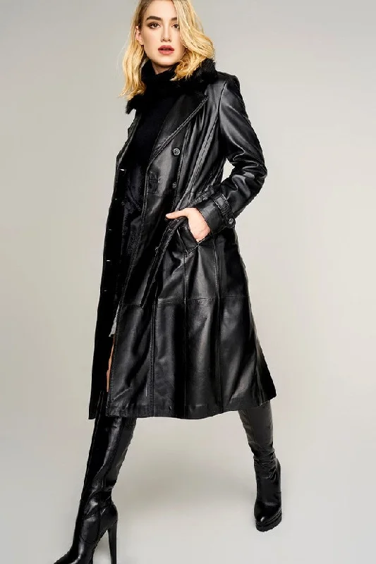 Black Brenda Long Coat For Women Ultra-Light Down Coat