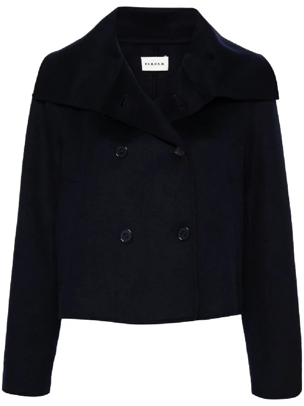 Leak wool coat Puff Shoulder Coat