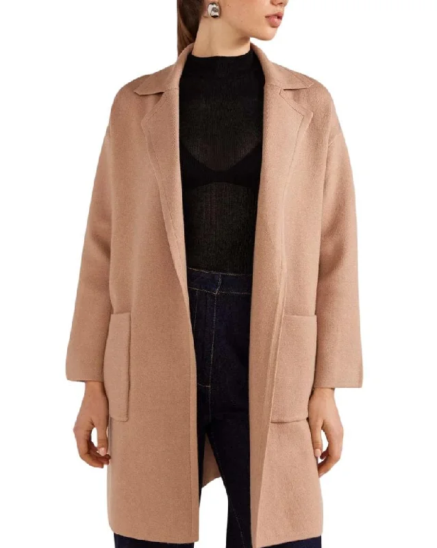 Marlowe Coatigan Buttoned Peplum Coat