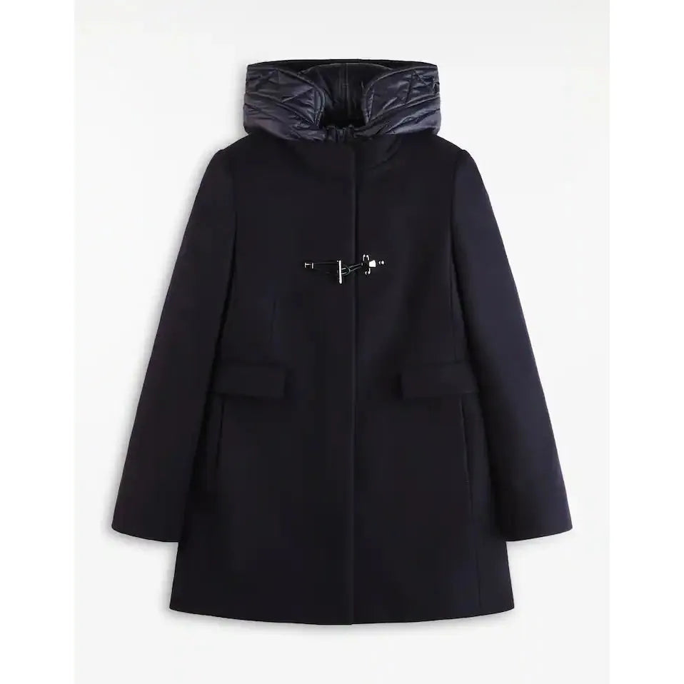 TOGGLE COAT IN WOOL FABRIC Soft Thermal Overcoat