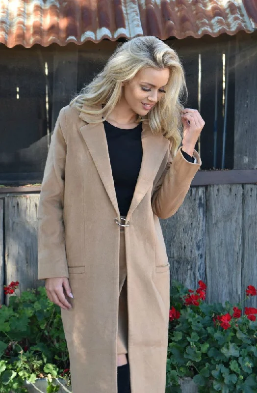 Wanderer Long Line Coat Double-Breasted Trench