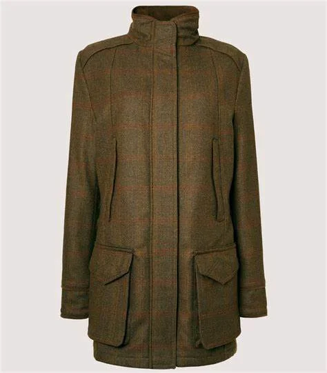 Women's Technical Tweed Field Coat in Mount Puff Sleeve Blazer