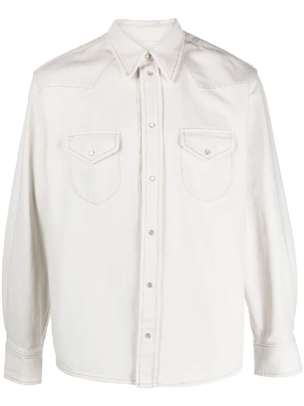 Bally Shirts White Boxy Fit Fitted Loose