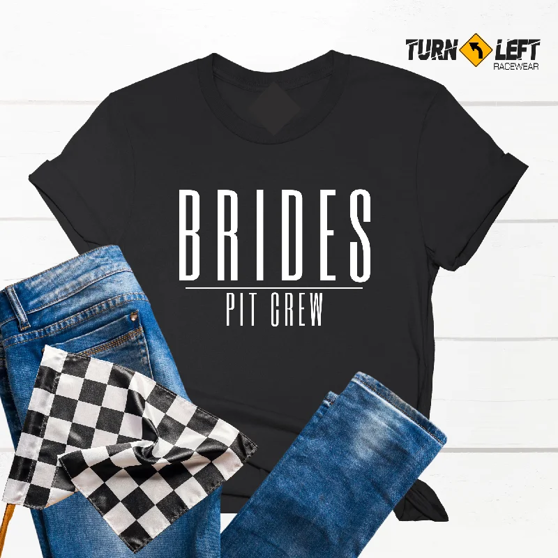 Brides Pit Crew Simple Women's T-Shirt Boxy Fit Fitted Loose